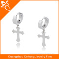 fine body jewelry earring cross hoop earring 316 L stainless steel fashion earrings
